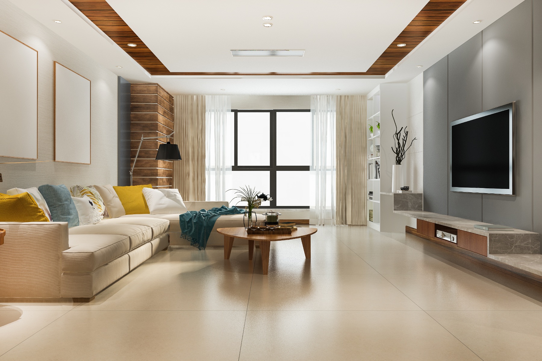 प्रीमियम एलेक्सा कंट्रोल्ड लिविंग रूम | ECIRA Luxury Pune