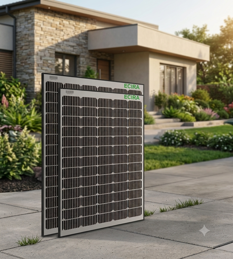 ECIRA high-efficiency rooftop solar panel array setup Pune