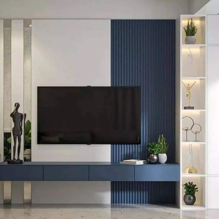 समकालीन टीवी कैबिनेट mood लाइट पुणे | ECIRA Living Room Tech