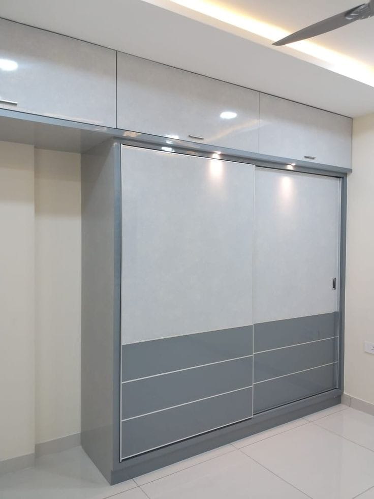 White wardrobe with PUP lighting